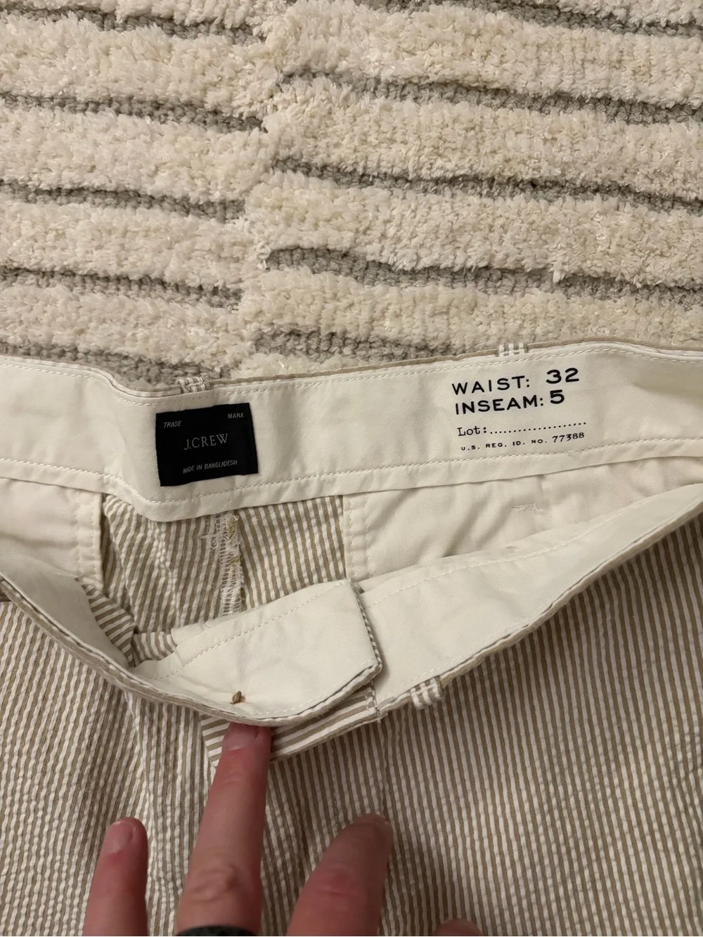 J. Crew Seersucker Short 5in. Inseam
